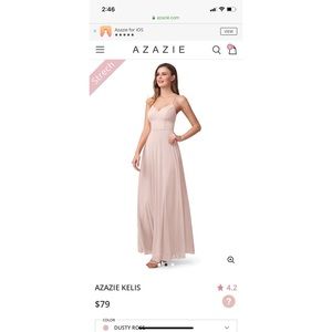 Azazie Kelis bridesmaid dress in Dusty Rose